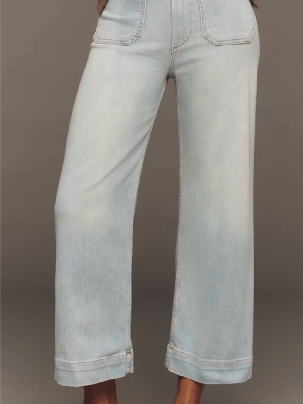 EUC Maeve Colette High-Rise Wide-
Leg Cropped Jeans color Korat Wash - Picture 4 of 10